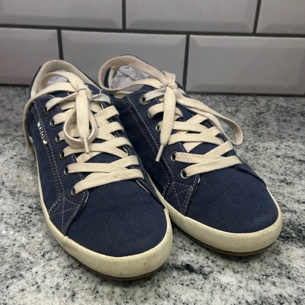 TAOS Start Navy‎ Canvas Lace Up Sneakers Women's US 8 Casual Comfort Shoes